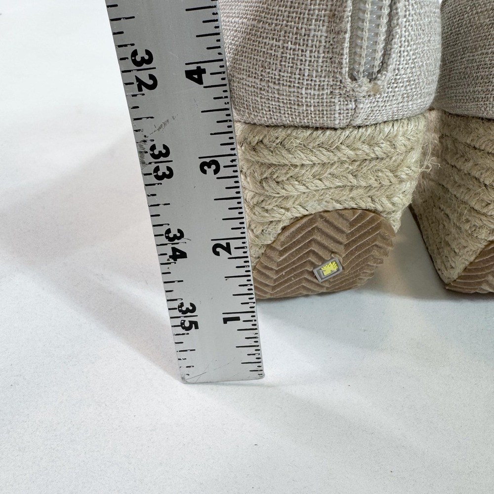 Volatile Mirasol Wedge Shoes Womens Size 8 Beige Espadrille Platform Ankle Strap - Picture 8 of 10